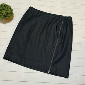 Worthington Dark‎ Wash Denim Jean Zipper Detail Pencil Skirt Women’s Size 14